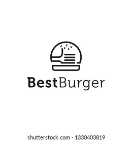 good hand burger logo vector graphic illustration