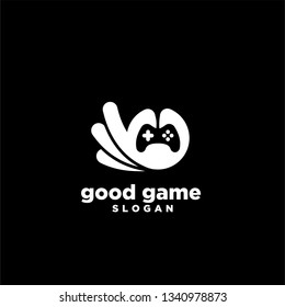 good hand game pad logo icon symbol designs vector illustration template