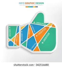 Good hand info graphic design. Clean vector
