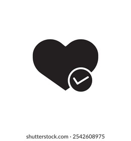 Good health icon black and white vector sign