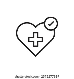 Good health icon Flat vector set outline