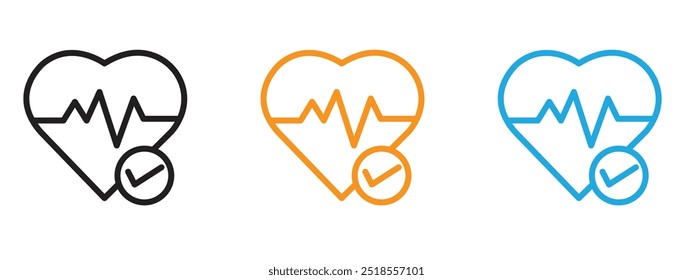 Good health icon Thin line illustration set