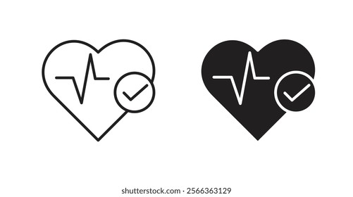 Good health icons in line stroke and flat versions