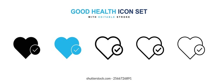 Good health icons vector collection pack.