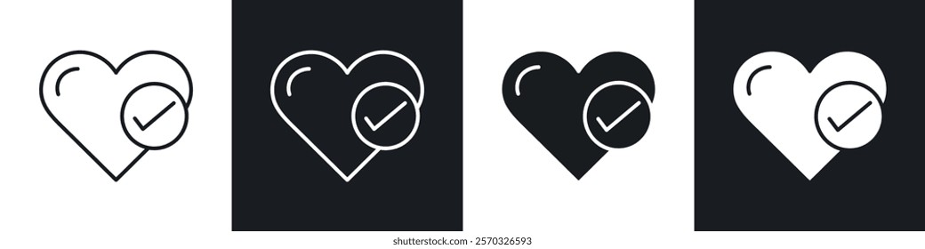 Good health icons vectors set in black. line and flat versions