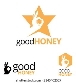 Good Honey hand gesture sign concept can be used as logo, design element, infographic, icon or any other purpose.