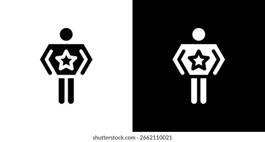 Buen icono humano en el conjunto de Vector sólido negro plano