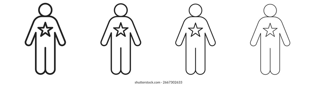 Buen icono humano simple paquete de Vectores negros. Elemento de infografía de diseño
