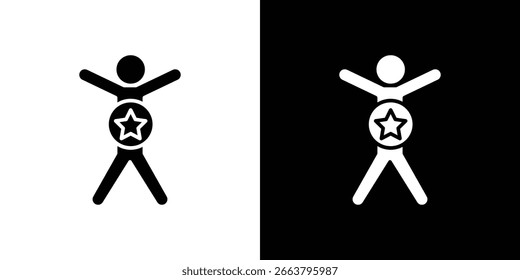 Good human icon symbol. Simple, flat design for web and mobile app