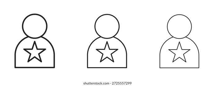 Good human icon thin line symbol on white background, editable stroke vector illustration