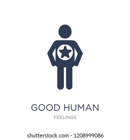 good human icon. Trendy flat vector good human icon on white background from Feelings collection, vector illustration can be use for web and mobile, eps10