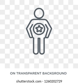 good human icon. Trendy flat vector good human icon on transparent background from Feelings collection. High quality filled good human symbol use for web and mobile
