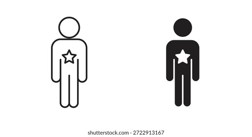 Gute menschliche Ikone für Web und App. Vektorgrafik eps