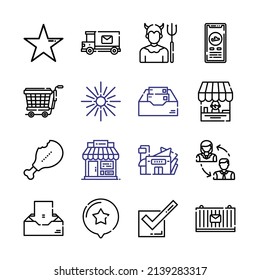good Icon Set with line icons. Modern Thin Line Style. Suitable for Web and Mobile Icon. Vector illustration EPS 10.