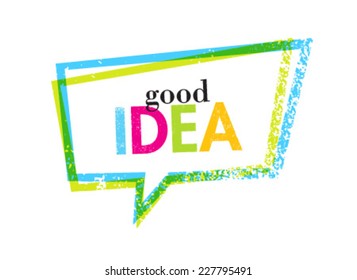 Good Idea Bright Motivation Vector Speech Bubble