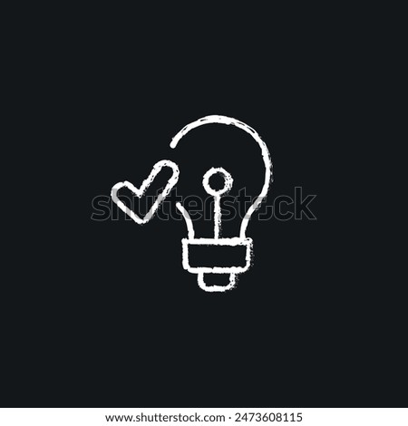 Good idea chalk icon. Line customizable illustration. Contour symbol. Vector isolated outline drawing.