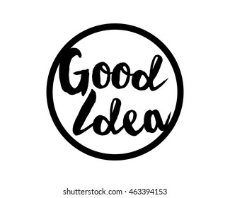 good idea circle alphabet typography font text image vector icon
