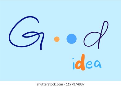 Good idea concept word
