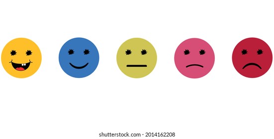 good idea. Customer satisfaction concept. customer satisfaction feedback with emotions.
World mental health day. Evaluation and rating concept. High feedback score.
