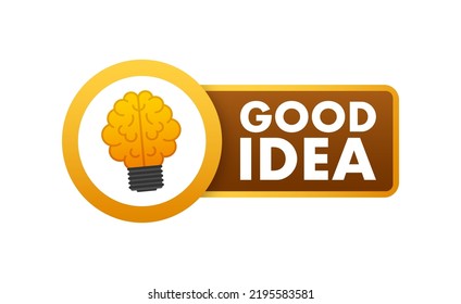 Good idea light bulbs. Creative business idea. Vector stock illustration.