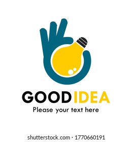 Ilustración de diseño de logotipo de buena idea