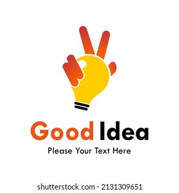Good idea logo design template illustration