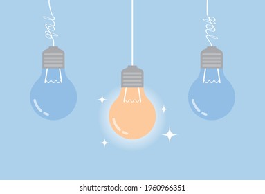 A good idea makes it stand out from the rest, Vector illustration in flat style