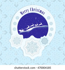 Good idea for Merry Christmas and New Year greeting card,