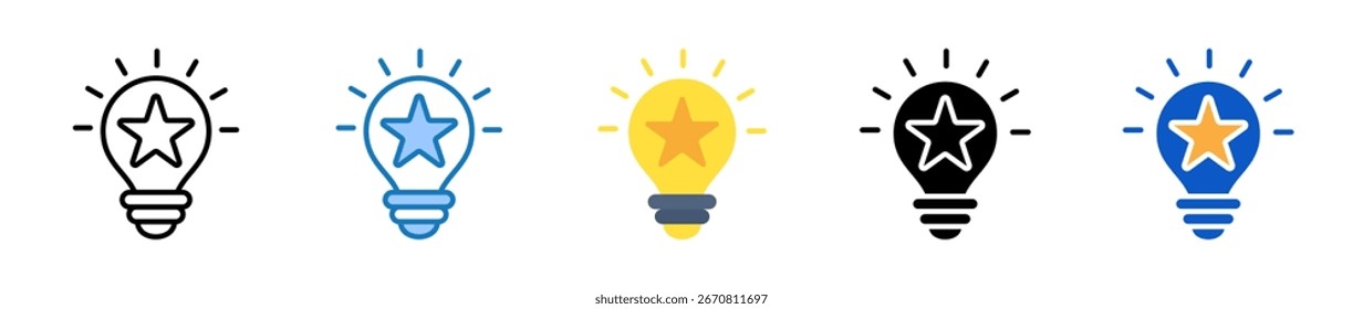 Good Idea multiple style icons set design vector illustration.