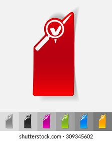 good idea paper sticker with shadow. Vector illustration