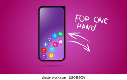 
A good idea for a phone design with a camera and one-handed operation