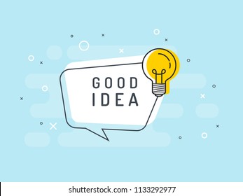 Good idea. Vector flat cartoon illustration Stock Vector by ©prettyvectors  79614236