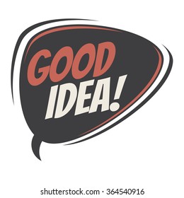 good idea retro speech balloon