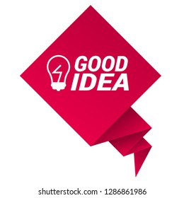 good idea sign,label. good idea speech bubble. good idea tag sign,banner