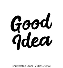 texto de buena idea sobre fondo blanco.