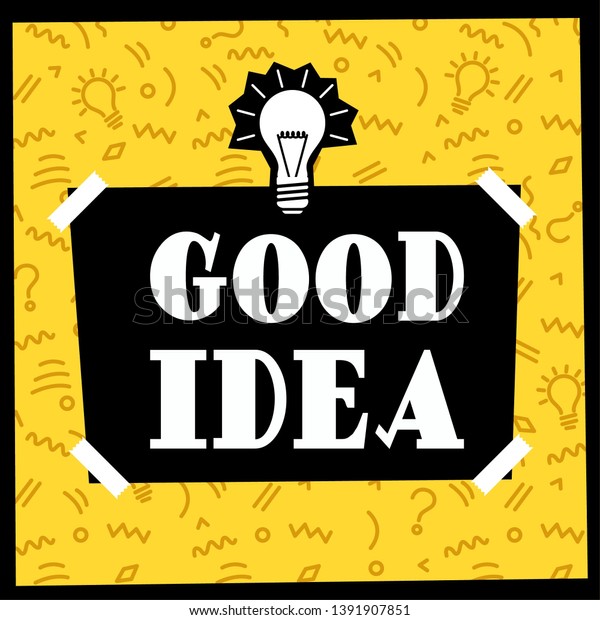 Good Idea Vector Illustration Poster Design Stock Vector (Royalty Free ...