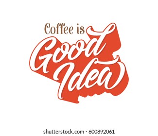 good idea words sentence typography typographic writing script image vector icon symbol set