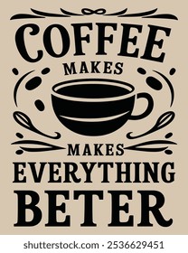 Good Ideas Start With Coffee Inspiring Creative Motivation Quote Poster Template Vector Typography Banner Design Stock Illustration