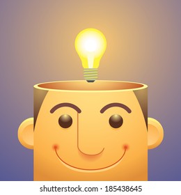 Good Ideas,Light Bulb Over Head