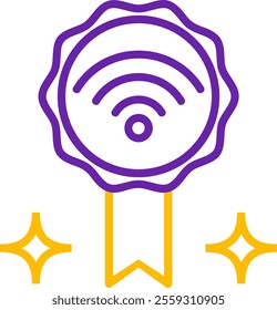 Good Internet Line Two Color Vector Icon Design