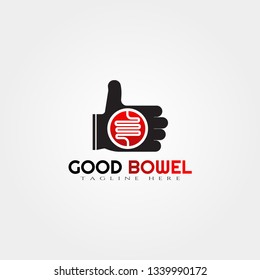 good intestine logo ,intestine care logo design vector, bowel logo,healthcare and medical icon,organ emblem,illustration element