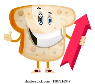 Vector de ilustraciones de pan de trabajo bueno sobre fondo blanco