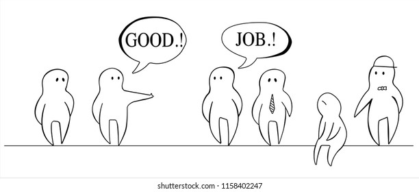 Good job cartoon vector