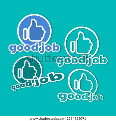 good job icon vector illustration set 