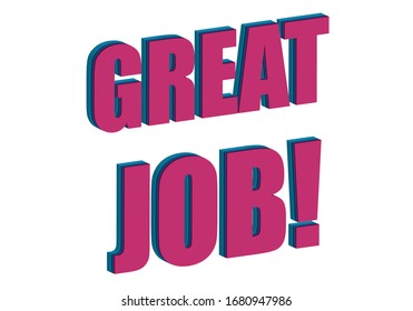 Good Job Purple Title On White Stock Vector (royalty Free) 1680947986 