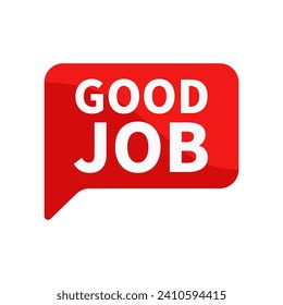 Good Job Red Rectangle Shape For Appreciation Expression Information Announcement Promotion Social Media Business Marketing
