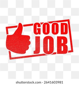 good job stamp vector design