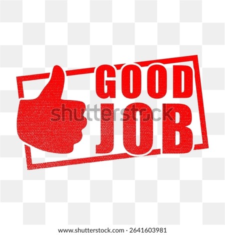 good job stamp vector design