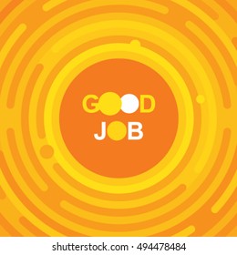 Good job template. Place for text. Copy, paste. Victory background with blank place. Modern digital space shiny background with rounded corners, flat glow victory background, glowing halloween circles
