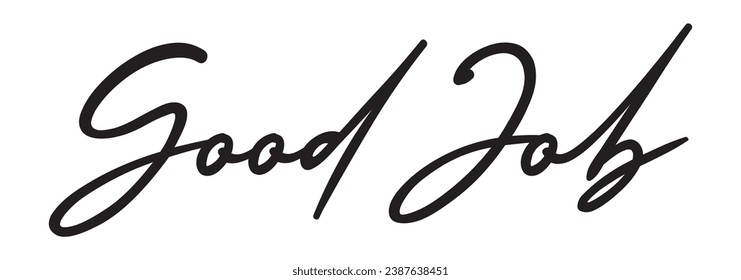 good job text on white background.